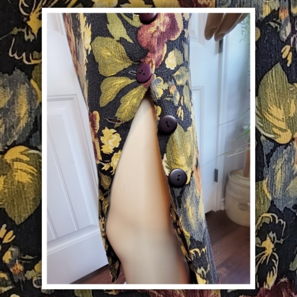vintage 90s Rampage sleeveless floral print dress with buttons down side… - Picture 5 of 7